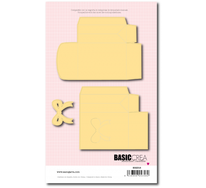 Troquel Sobre"Confeti"Troquel de 3 piezas - Sobre con fuelle