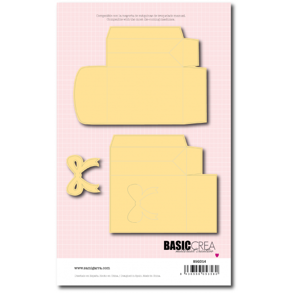 Troquel Sobre"Confeti"Troquel de 3 piezas - Sobre con fuelle