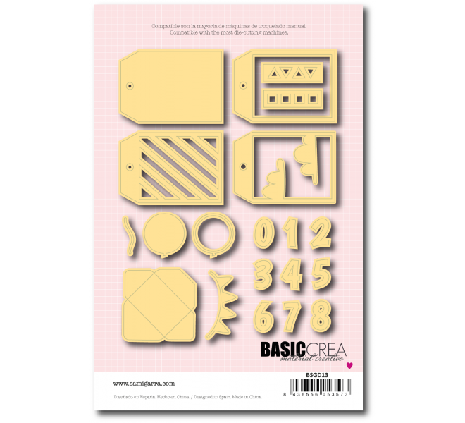 Troquel Tag Shacker "Confeti" 20  piezas - Etiqueta para colgar