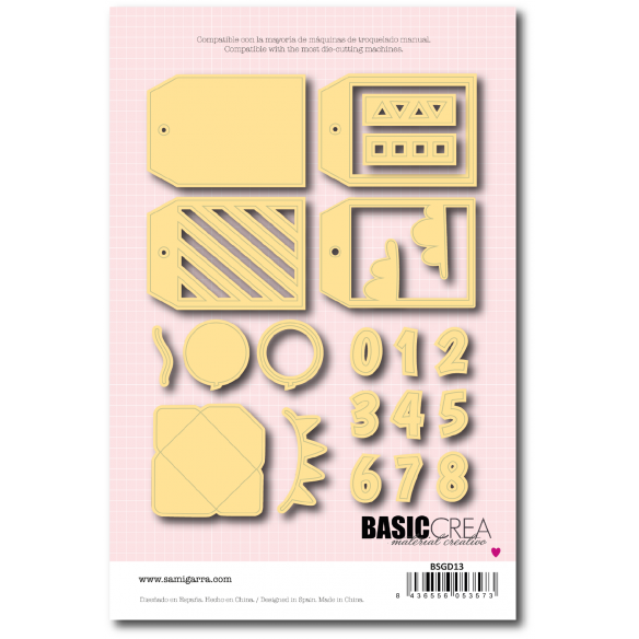 Troquel Tag Shacker "Confeti" 20  piezas - Etiqueta para colgar