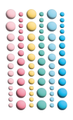 Enamel Dots  "Confeti"72 puntos adhesivos en 4 tamaños distintos