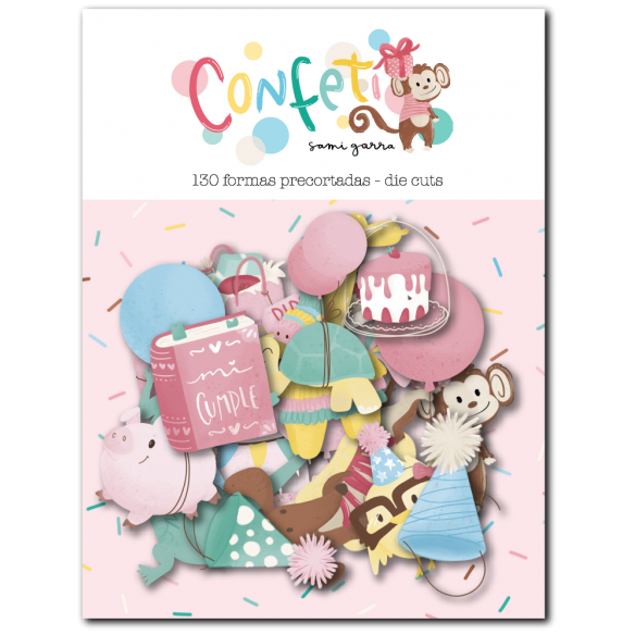 Die Cuts"Confeti"130 formas recortadas a color