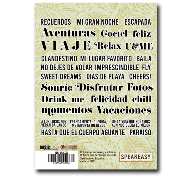 FORMAS FOAM+CARDSTOCK+FOIL* "Speak Easy"