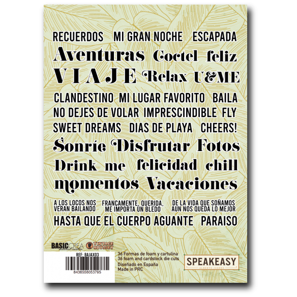 FORMAS FOAM+CARDSTOCK+FOIL* "Speak Easy"