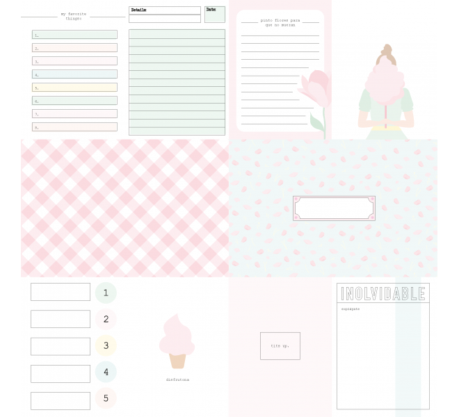 Tarjetas recortables  "FUN PARK"