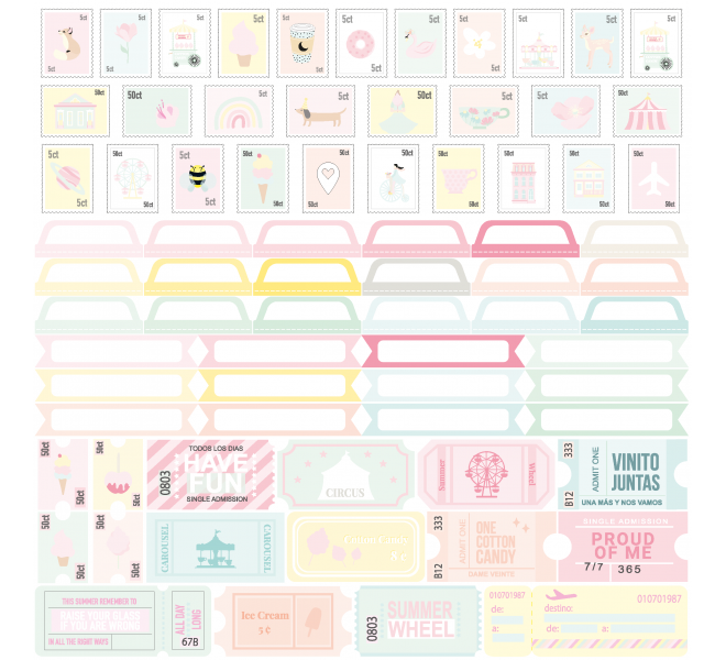 Tarjetas recortables  "FUN PARK"