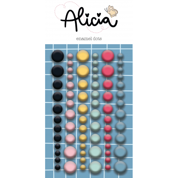 Enamel dots "ALICIA"