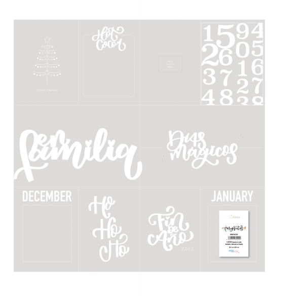 Acetato estampado en color blanco