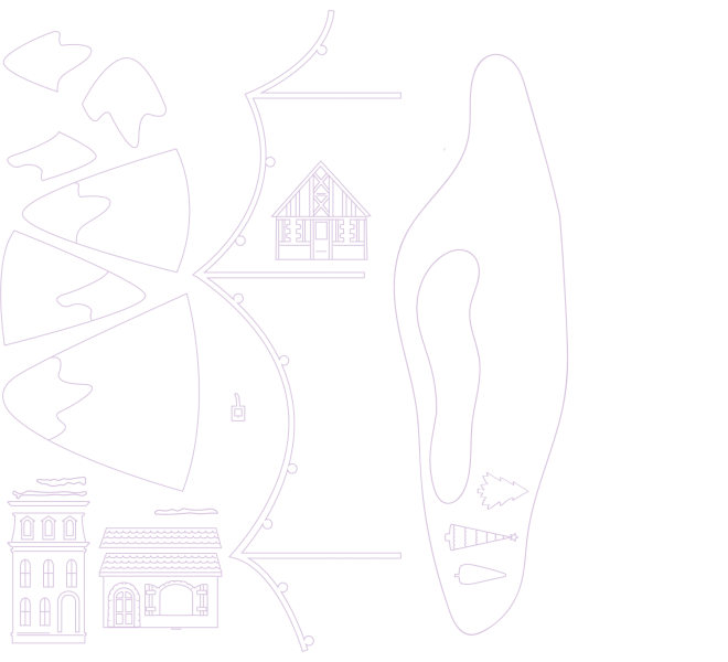 Troquel escena navideña