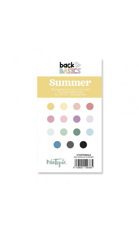 Pad papers 15 x 7,5 cm Summer Black To Basics