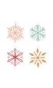 Set of methacrylates Charms snowflakes JOY