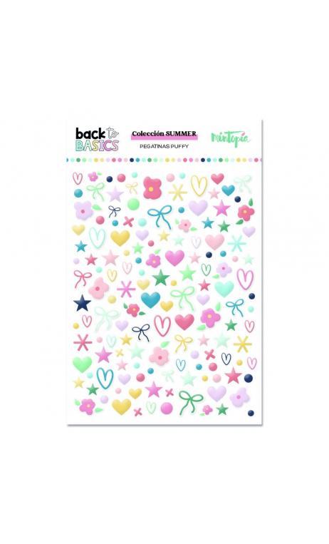 Puffy summer Back to Basics stickers