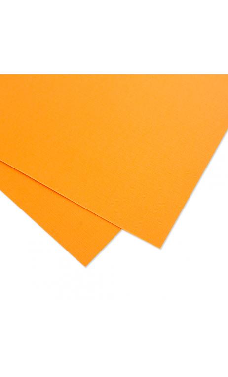 Cartulina PREMIUM Textura Tela Mintopía 12"x12" Naranja
