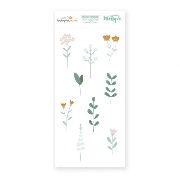 Sello y troquel Flores y ramas Baby Bloom