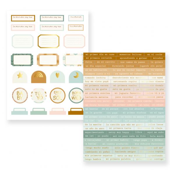 Pegatinas labels y frases Baby Bloom