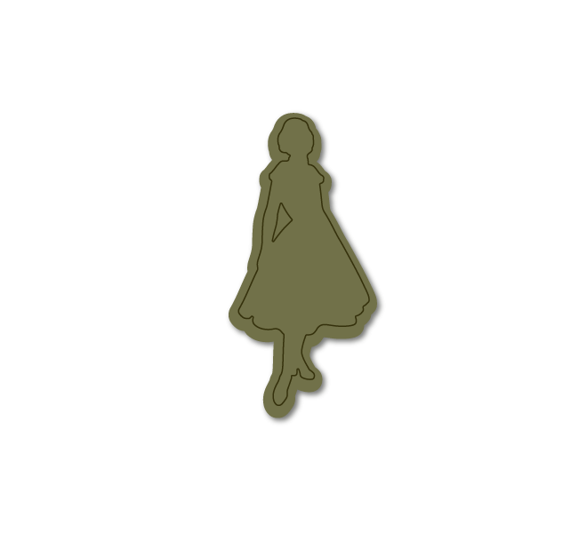 Set 1 Troquel + 1 sello mujer 2 "SAVOIR FAIRE"