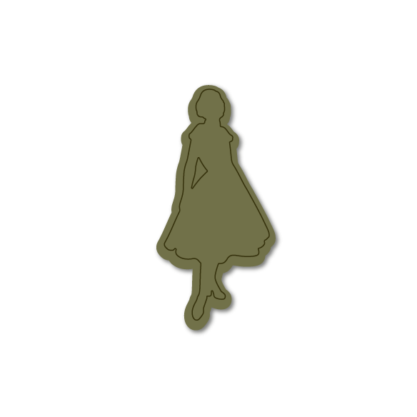 Set 1 Troquel + 1 sello mujer 2 "SAVOIR FAIRE"