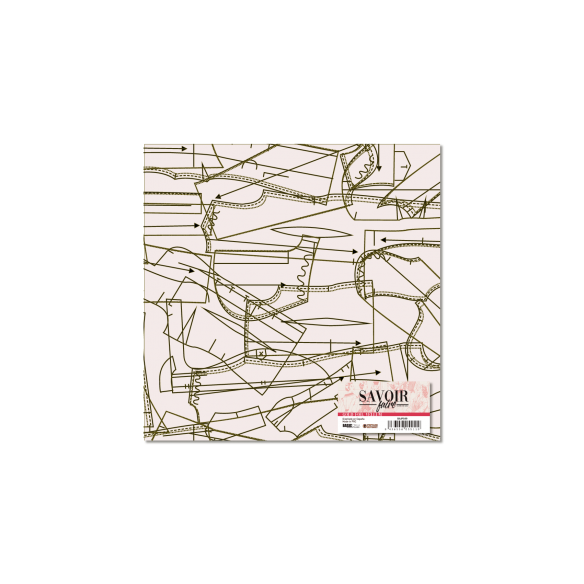 Vellum 12X12  "SAVOIR FAIRE" Foil Dorado