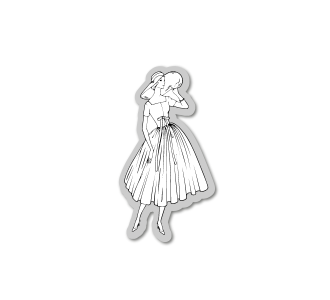 Set 1 Die + 1 stamp woman 1 "SAVOIR FAIRE"