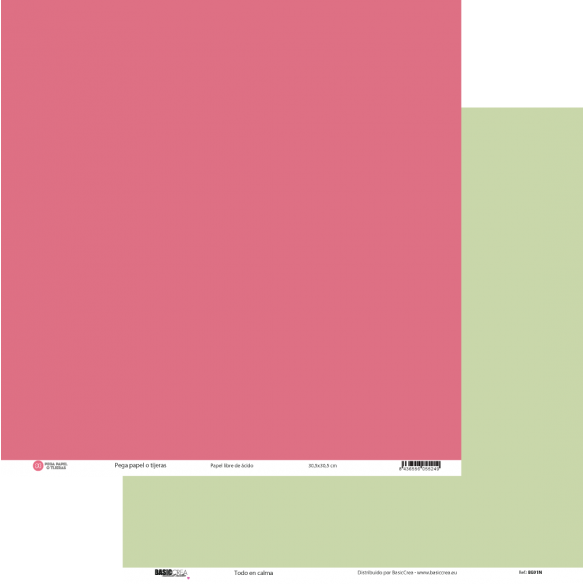 Papel Básico Pega papel o tijeras/Todo en calma 30,5x30,5