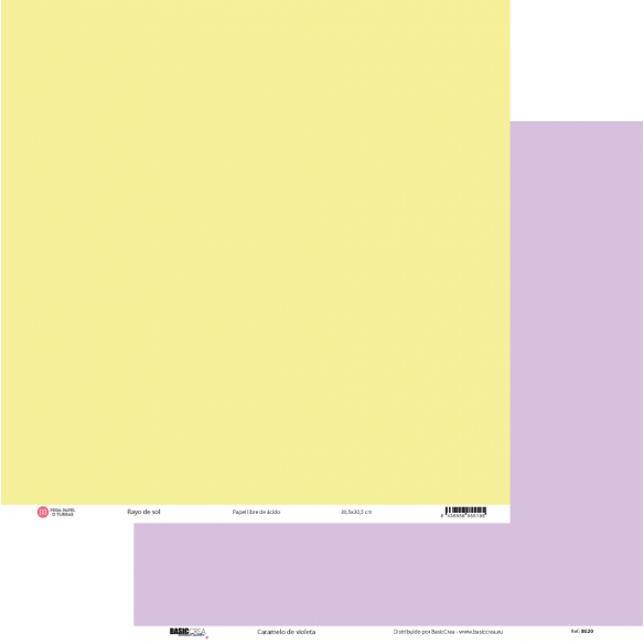 Papel Básico Rayo de sol/caramelo violeta 30,5x30,5
