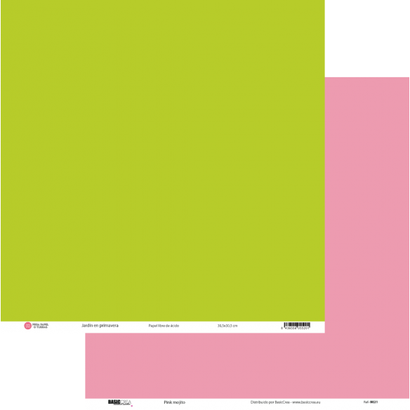 Papel Básico Jardín primavera/Pink Mojito 30,5x30,5