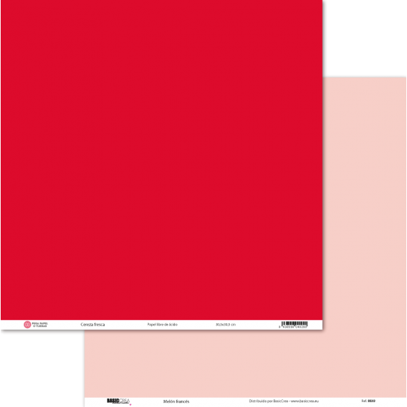 Papel Básico Melon Francés/Cereza Fresca 30,5x30,5