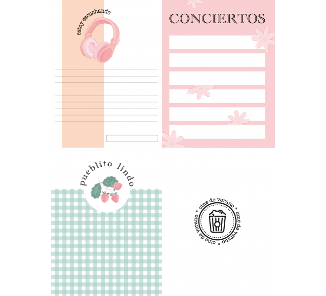 Pad cards and papers ANNE