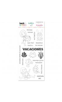 Sello Back to Basics Vacaciones por Andrea La Gafotas