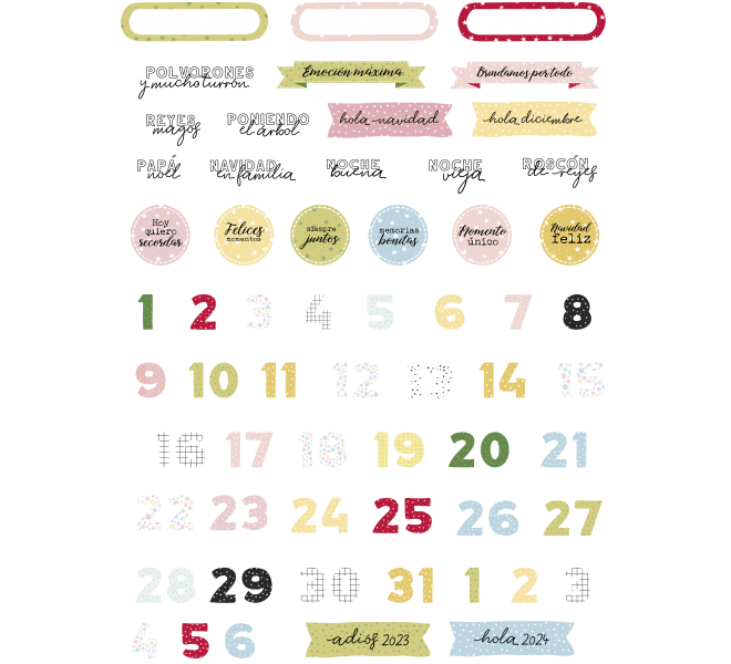 Die cuts números y frases  HOME