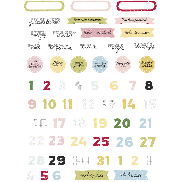 Die cuts números y frases  HOME