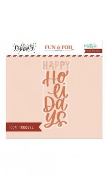 Hot Foil&Fun Happy Holidays CELEBRATE Plate & Die