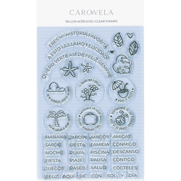 Sellos acrílicos "Felicidad"