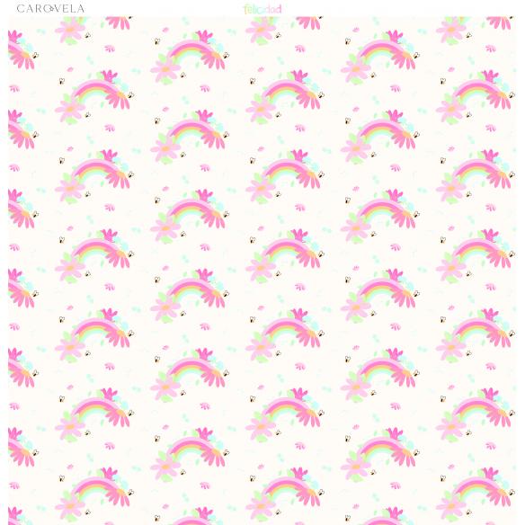 Bloc de papeles 12x12 "Felicidad"