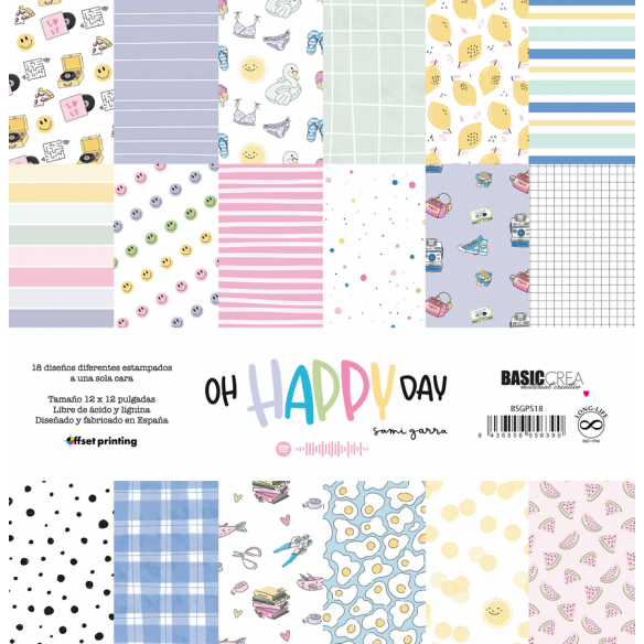 Papel 12x12" OH HAPPYDAY