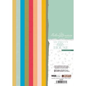 Paper pad básicos texturizados A4/  9 colores doble cara  - MY LITTLE HOUSE