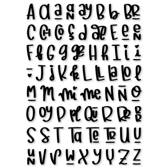 Sello Alfabeto combinado.