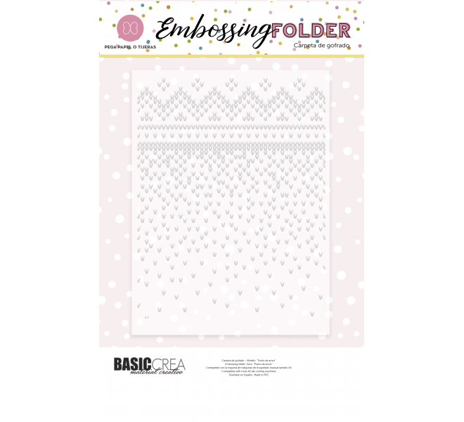 Carpeta de embossing puntos de corazones NORTH