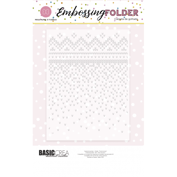 Carpeta de embossing puntos de corazones NORTH