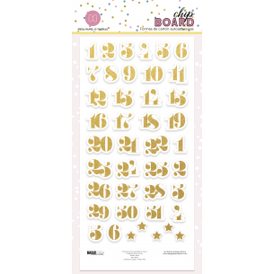 Números de Chipboard con foil NORTH