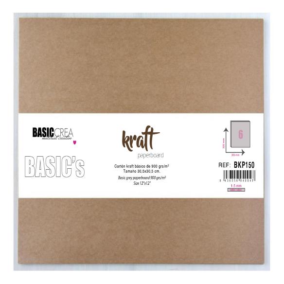 Kraft cardboard 1.5mm 305x305cm 6 sheets