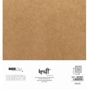 Basic Kraft Paper 300g 30.5x30.5cm 25 sheets