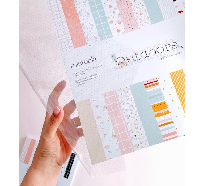 Stack 24 single-sided papers 12"x12" Outdoors by Pili Sallent