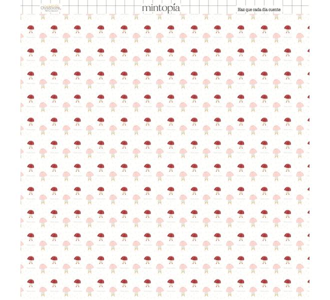 Stack 24 papeles a una cara 12"x12" Outdoors by Pili Sallent