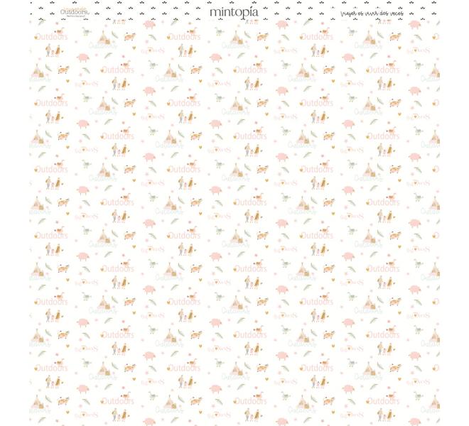 Stack 24 single-sided papers 12"x12" Outdoors by Pili Sallent