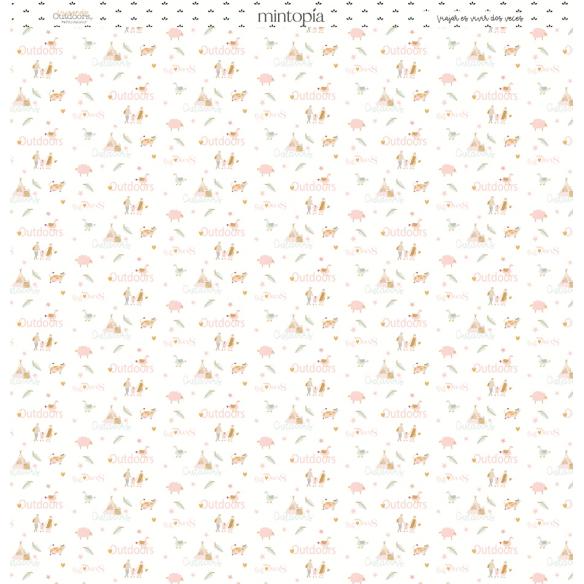 Stack 24 single-sided papers 12"x12" Outdoors by Pili Sallent