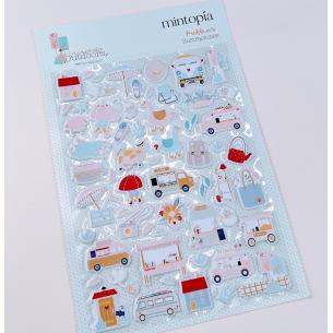 Puffy Illustration Stickers Outdoors by Pili Sallent