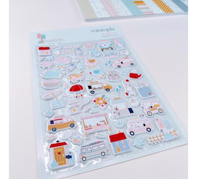 Pegatinas puffy Ilustraciones Outdoors by Pili Sallent