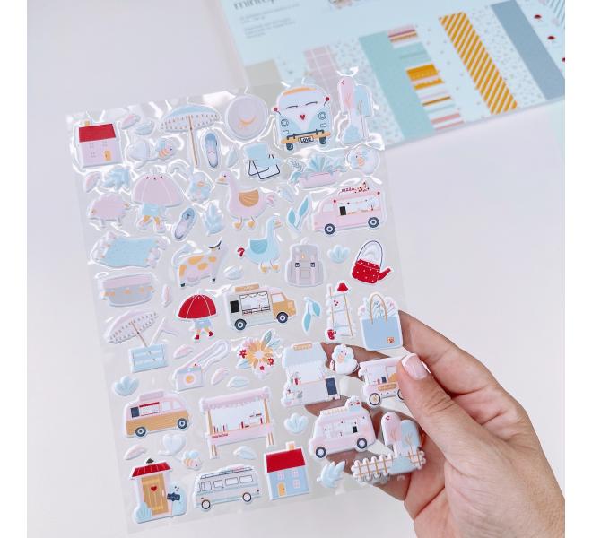 Puffy Illustration Stickers Outdoors by Pili Sallent