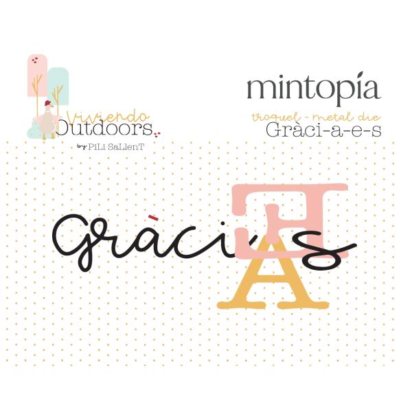 "Gracias-Gràcies" Outdoors Die by Pili Sallent